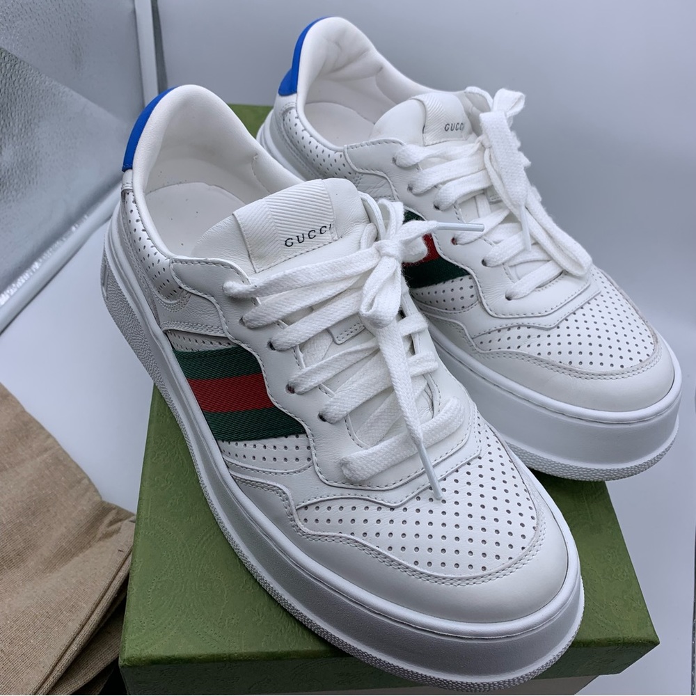 Gucci Women’s White Web Sneakers